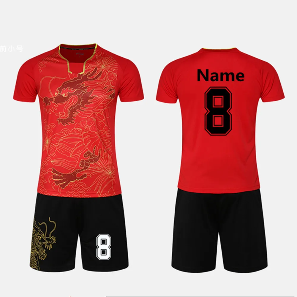 Для мужчин wo для мужчин survete для мужчин футболка для футбола Комплект Спортивный Футбольный Джерси наборы теннисная форма рубашки шорты принт индивидуальный номер имя