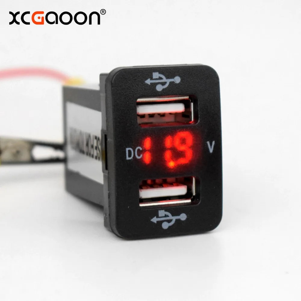 

XCGaoon Special 5V 4.2A 2 USB Interface Socket Car Charger Adapter with LED Voltmeter for TOYOTA, DC-DC Power Inverter Converter