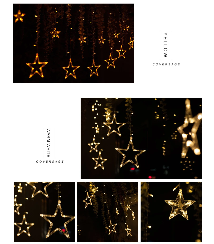 Coversage 138 светодиодов сказочные гирлянды занавески Girnaldas Luces Navidad светодиодные Рождественские елочные украшения садовые наружные декоративные