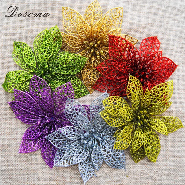 1pcs 2017 christmas decorations for home glitter hollow flower christmas tree decorations new years decor christmas - Flower Christmas Ornaments 1pcs 2017 christmas decorations for home glitter hollow flower christmas tree decorations new years decor christmas - Flower Christmas Ornaments