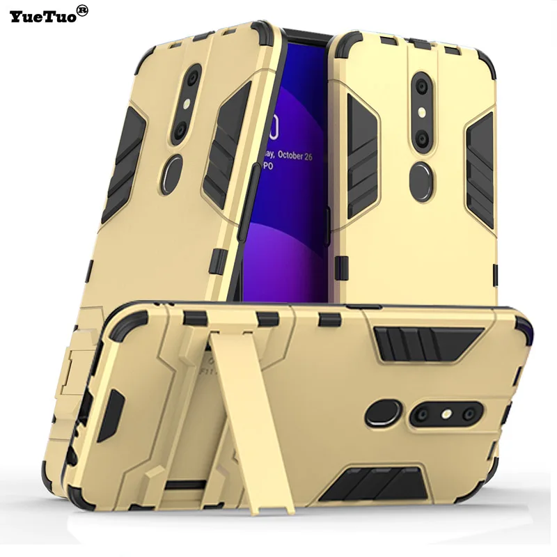 YueTuo luxury original armor case for oppo f11 pro on f11pro hybrid shockproof tpu phone Hard PC Soft Silicone back cover coque |