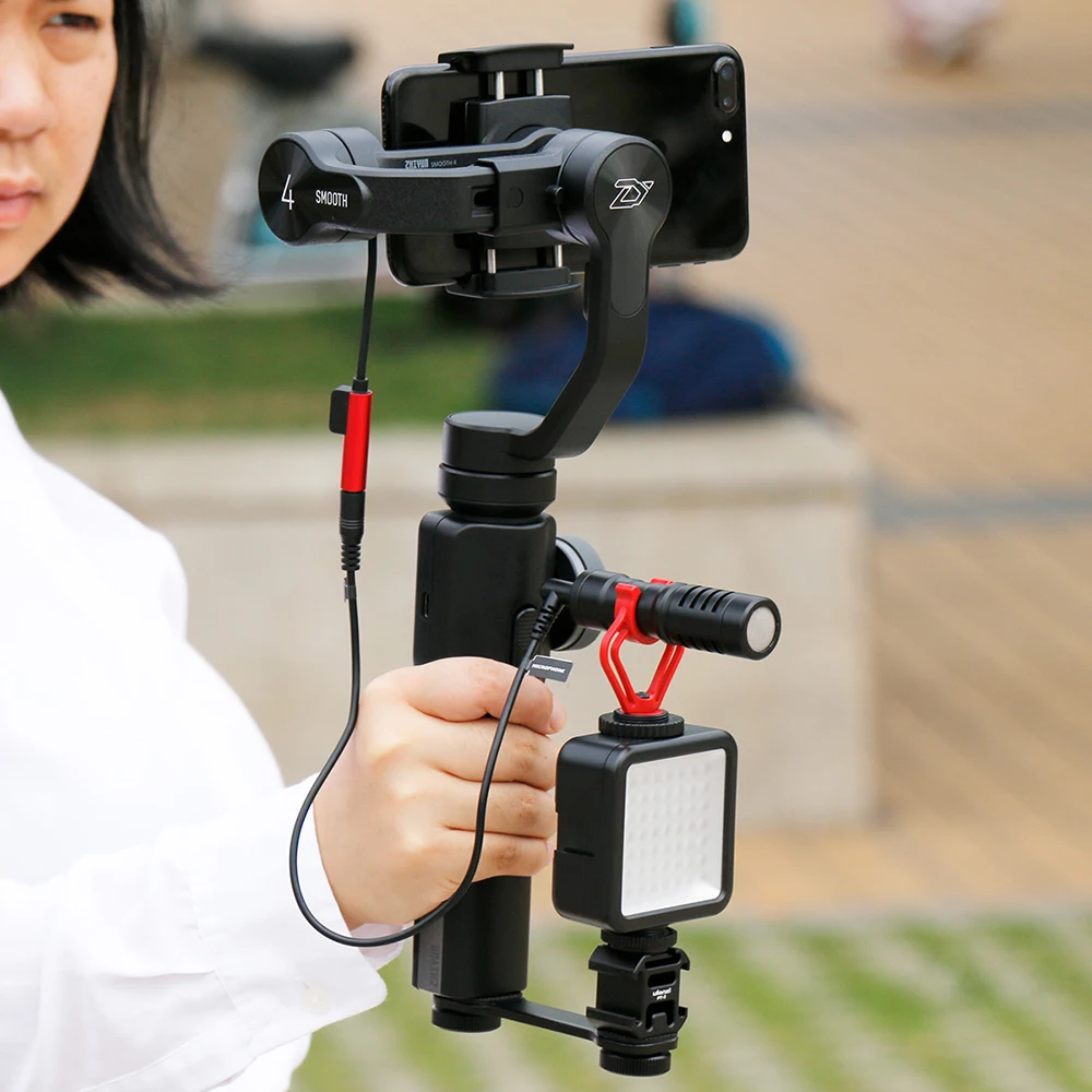 Ulanzi Настройка видеосъемки BOYA BY MM1 микрофон свет крепление для микрофона Gimbal Zhiyun