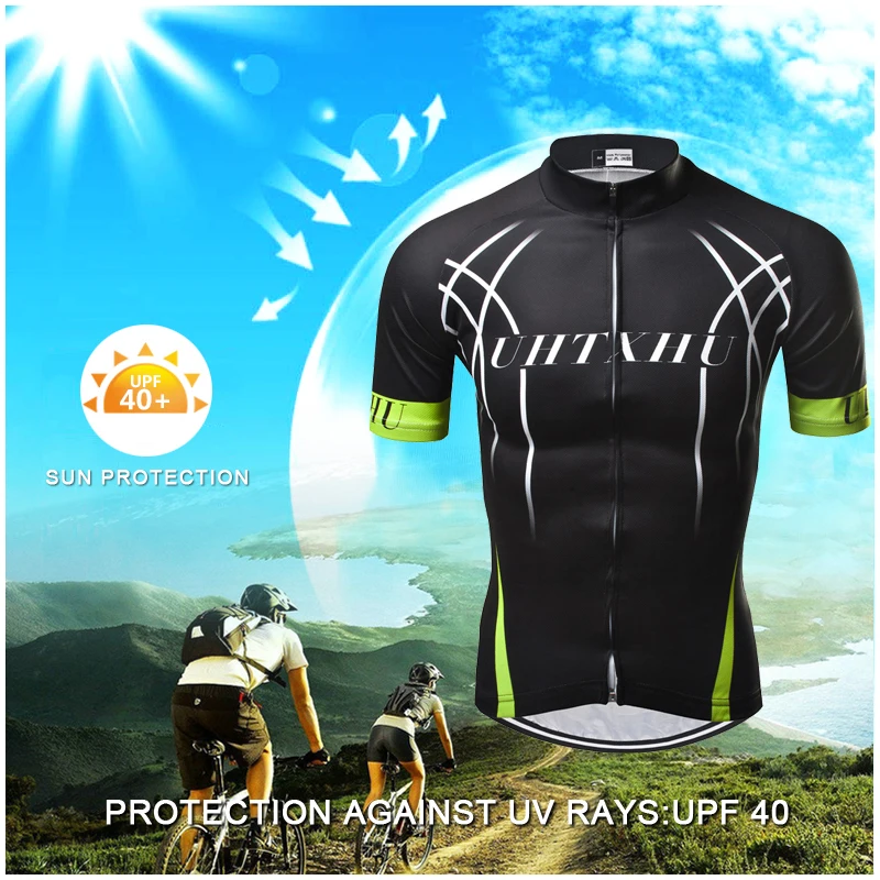 Uhtxhu Summer Cycling Jersey Set Mountain Bike Clothing MTB Bicycle Wear Clothes Maillot Ropa Ciclismo Men Cycling Sets