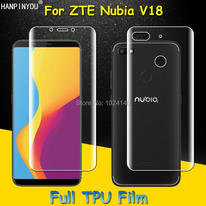 

Front / Back Full Coverage Clear Soft TPU Film Screen Protector For ZTE Nubia V18 6.0" , Cover Curved Parts (Not Tempered Glass)