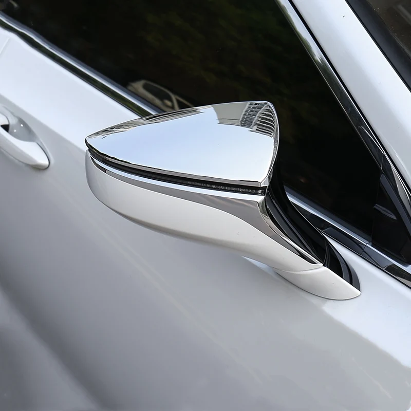 

WELKINRY car auto cover styling For Lexus ES 2019 ABS chrome carbon fiber grain side wing fender rearview door mirror trim