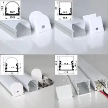 20 м(20 шт) много, 1 м за штуку, AP2114 алюминиевый профиль для двухрядные светодиодные световые панели с молочной диффузной крышкой