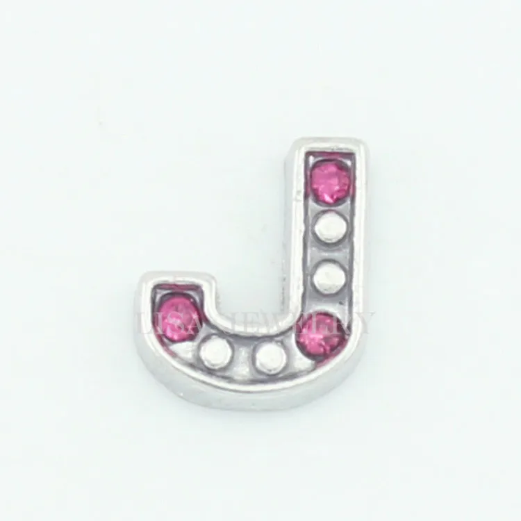 2016 New arrived 10pcs/lot Alphabet charm Crystal Letter J Floating