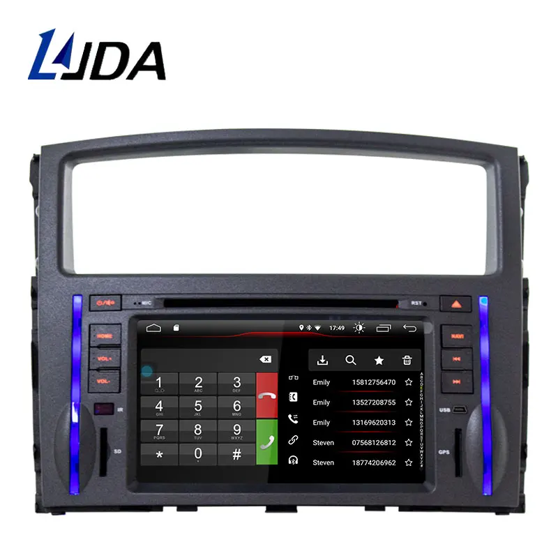 Perfect LJDA Android 9.1 Car DVD Player For Mitsubishi Pajero V97 V93 2006-2011 Wifi GPS Navi Car Radio 2G RAM Stereo Audio Multimedia 1