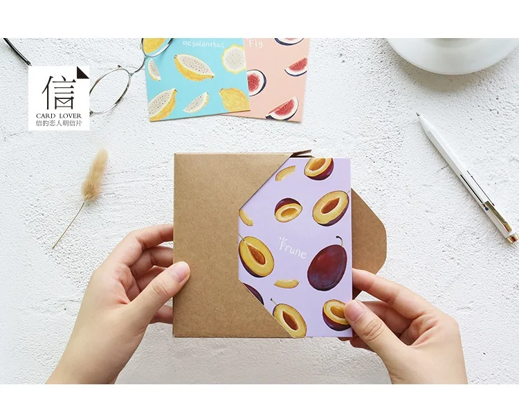 30 листов/LOT творческий вкусные фрукты серии Почтовые открытки/открытка/желание карта/Рождество и Новый год подарки
