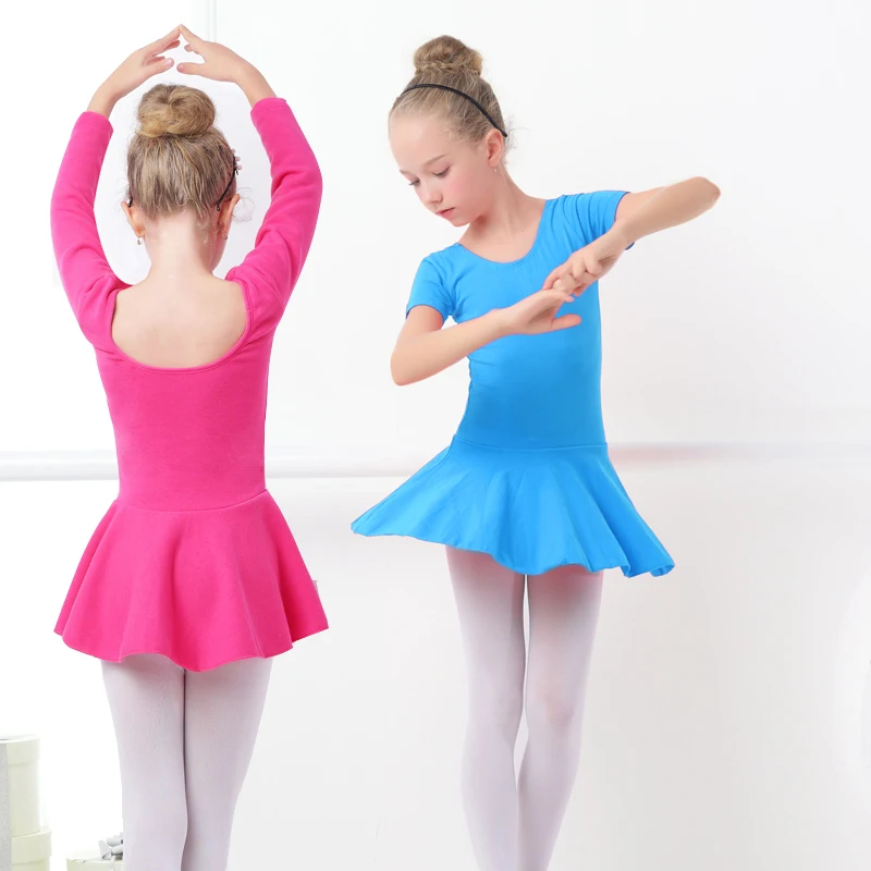 Girls Kids Ballet Leotards Dress Pink Ballet Dancewear ...