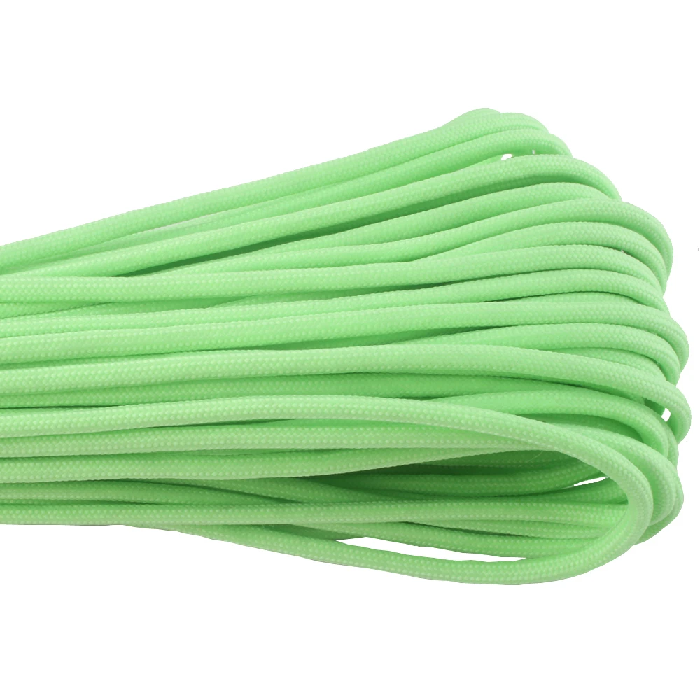Паракорд нейлоновый светящийся в темноте 50 м 7 нитей 550|glow in dark|glow dark paracordglow rope |