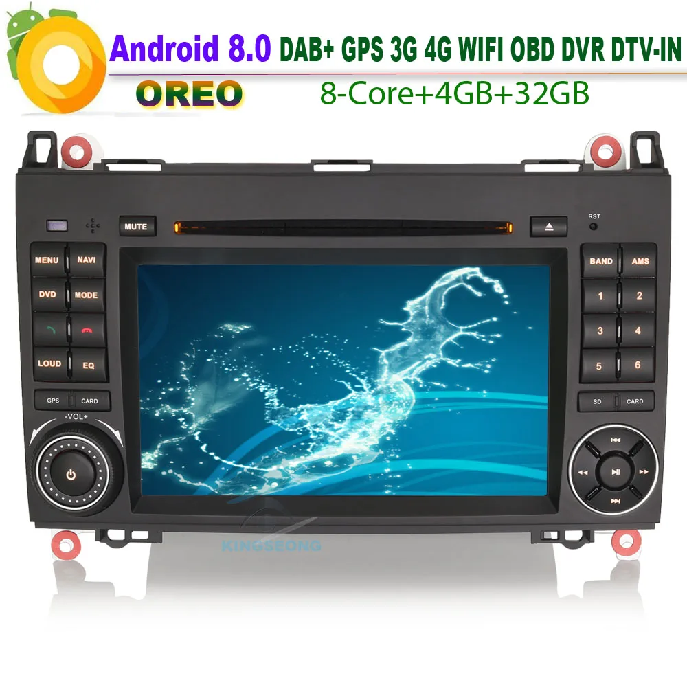 DAB + Android 8 0 автомобильный стерео GPS WiFi 4G радио RDS BT OBD DVR CD DVD плеер для Mercedes Benz Sprinter Viano