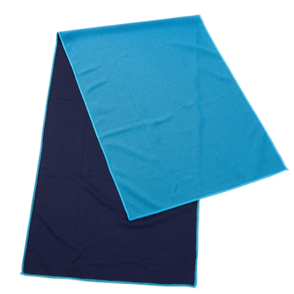 Спортивное Полотенце для льда, 5 цветов, 30*100 см, практичное, долговечное, мгновенное охлаждение, полотенце для лица, Разогревающее, многоразовое, охлаждающее полотенце-30 - Цвет: Синий