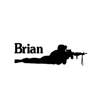 

New Custom Personality Name Military Soldier Wall Stickers Bedroom Vinyl Art Wall Decals Creative Children Boys Stickers On Wall