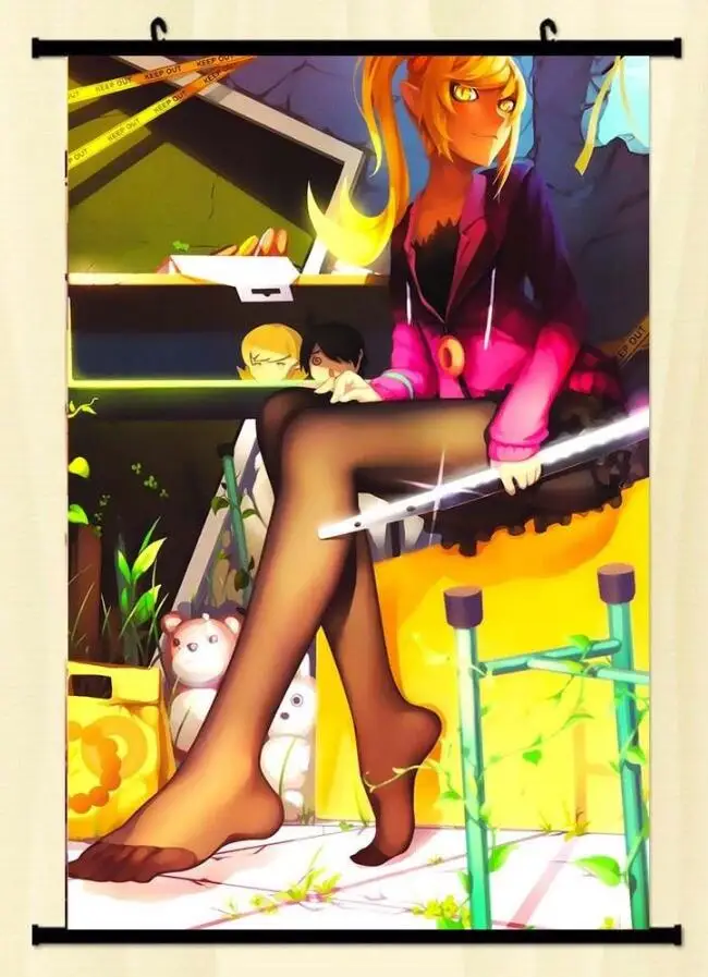 Monogatari серия Shinobu новый аниме PosterWall прокрутка украшения дома японский мультфильм