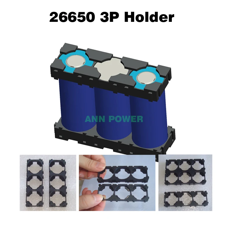 

26650 battery holder (3P holder) For 26650 cylindrical lithium and lifepo4 battery pack Hole diameter is 26.3mm or 26.7mm