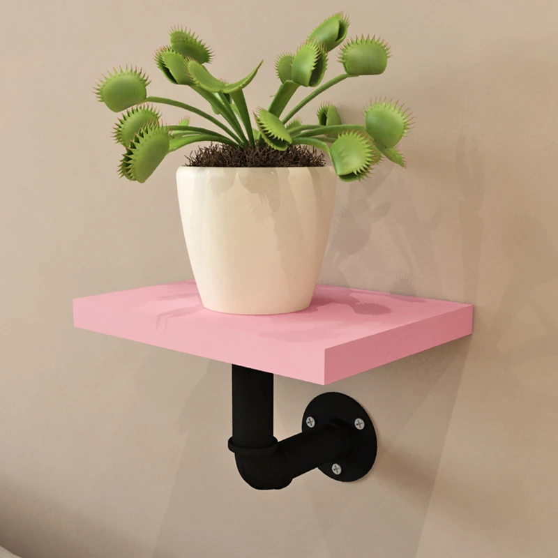 MTTUZK المطاوع الحديد انبوب ماء الجرف خزانة متعدد الألوان رف جدار جدار زهرة حامل الحائط لوح تقسيم رف الجدار