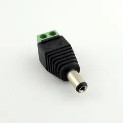 5 шт DC 5,5mm x 2,1mm 2,1 Мужской видеонаблюдения светодиодный DC Мощность Plug Камера переходник для согласования импедансов кабелей разъем