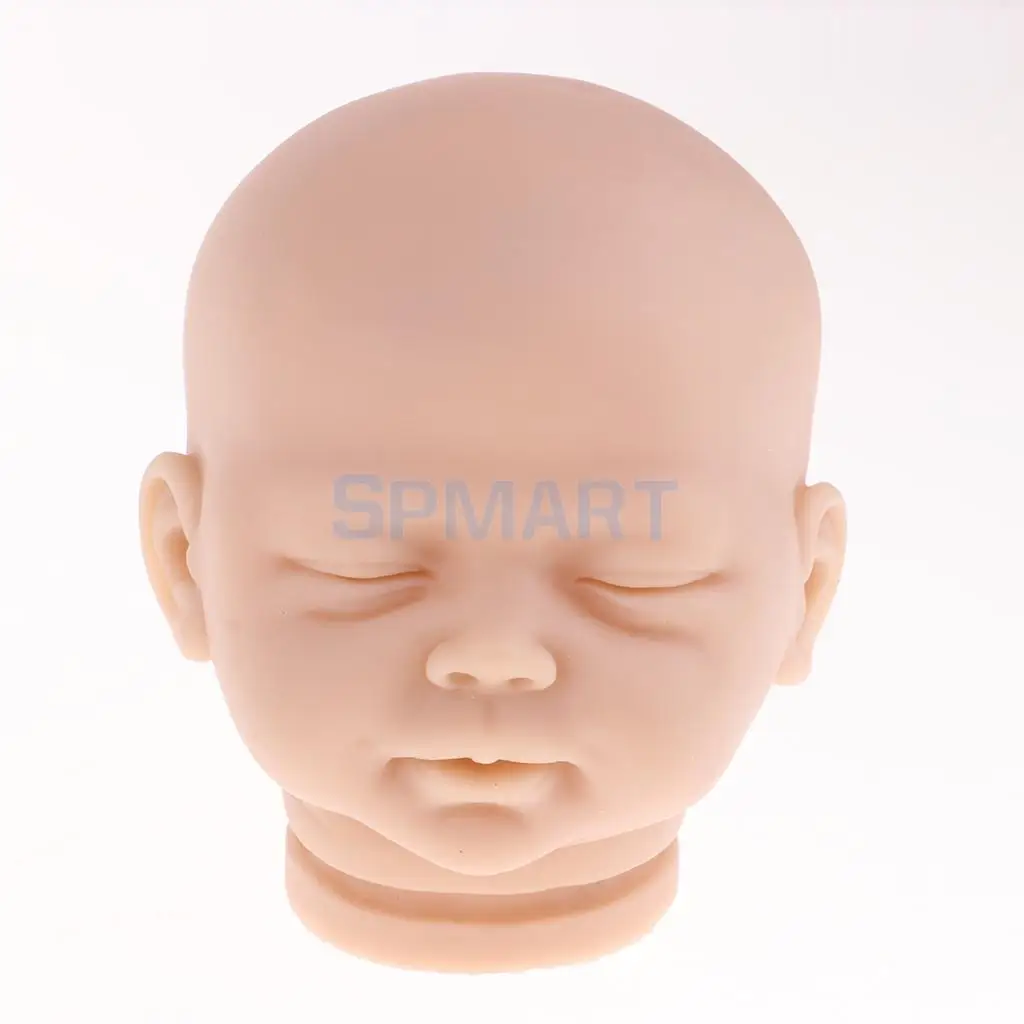 Handcrafted DIY 20inch Reborn Kits Silicone Head 3/4 Limb Molds Sleeping Baby Doll Unpainted Mold Making Accessory