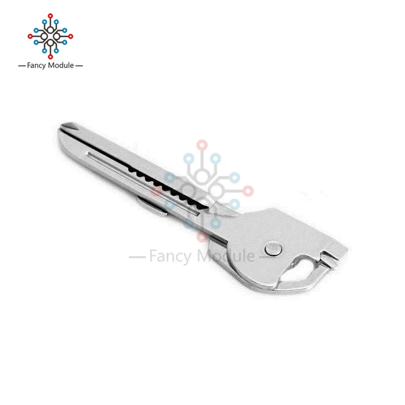 

6 in 1 Utili Key Tool Keyring Keychain Multifunction Stainless Steel
