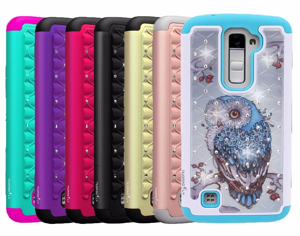 Nuomaofly Case For LG K10, Studded Rhinestone Crystal