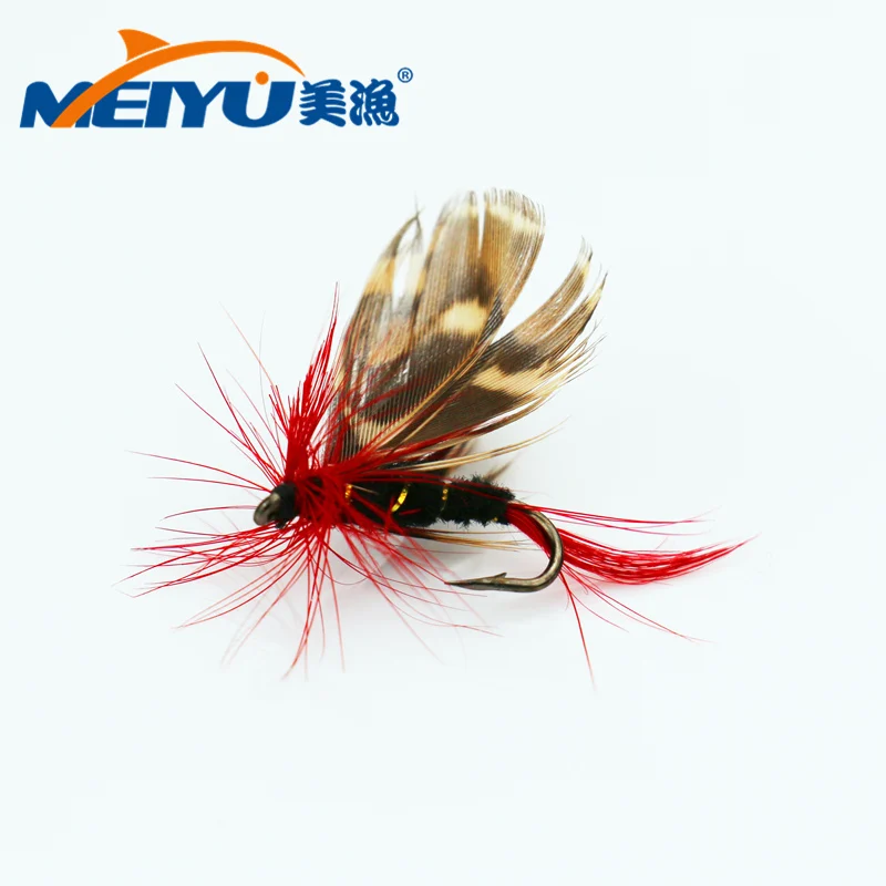 

High Quality 8pcs/set Fly Fishing Hook Lures Life-like Feather Baits Fishings Hooks pesca