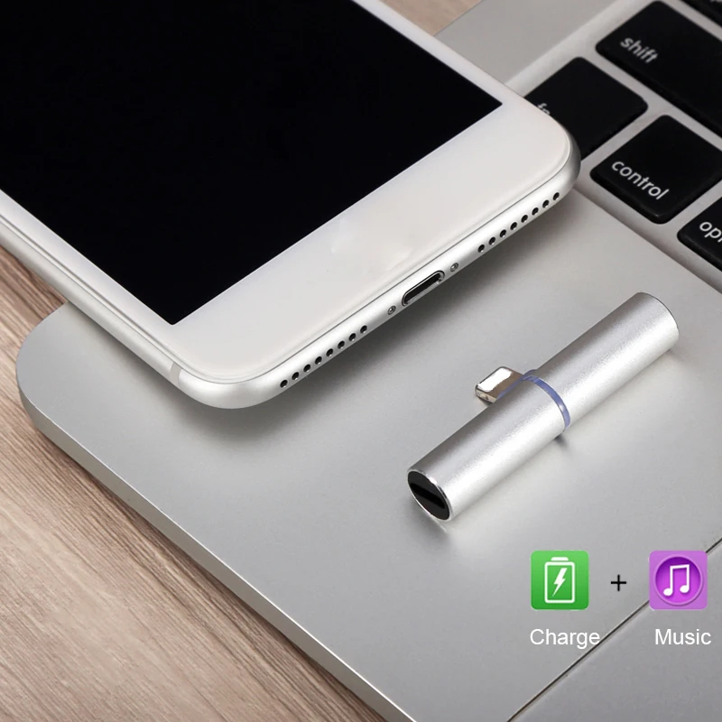 Adapter For Lightning 3 5mm Headphone Jack For iPhone X 10 8 7 Plus Adaptador For Lightning Audio Cable Charger Splitter Adapter