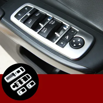 

For Dodge Journey Silver Car Door Armrest Window Switch Trim Cover 2011-2015 4pcs