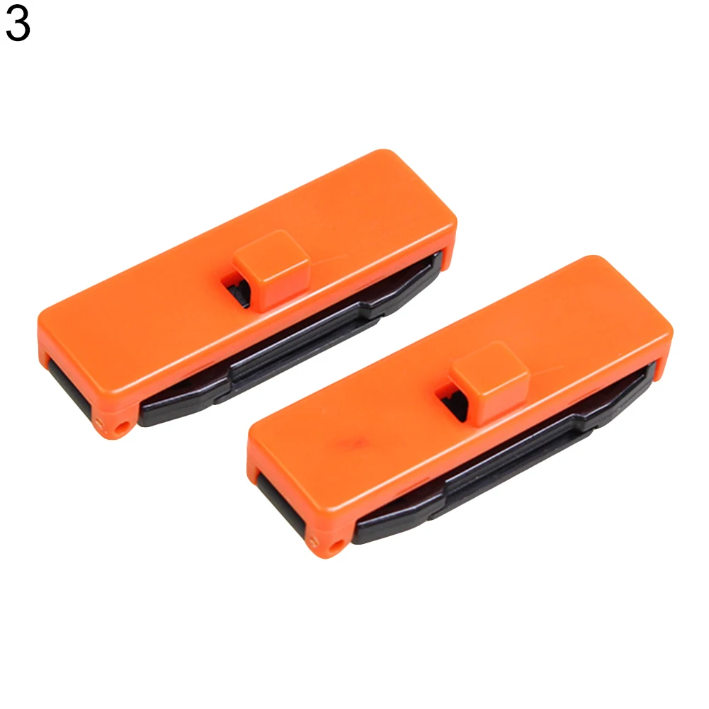 1 пара автомобильных ремней безопасности пряжки безопасности регулировки зажимы натяжения регулировки стильный - Название цвета: Оранжевый
