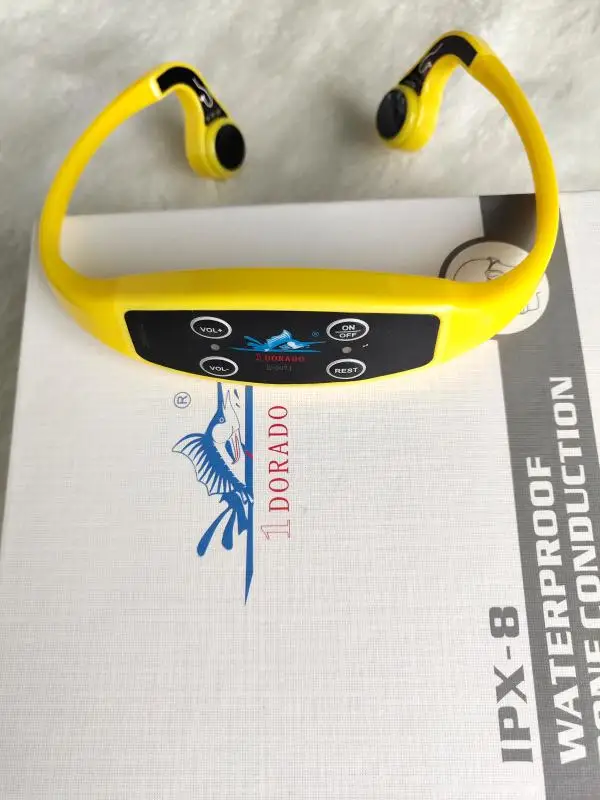 

Bone Conduction Wireless Bluetooth IPX8 Underwater Swimming Waterproof Headphone Mp3 Player 8GB with Magnetic Charging