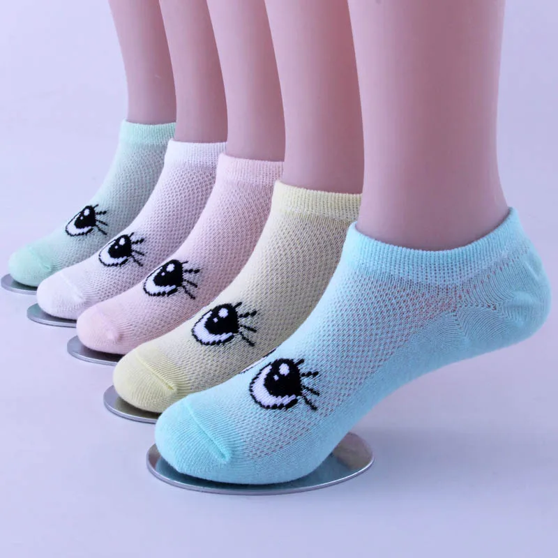 Новое поступление, вязаные носки с рисунками для мальчиков и девочек на осень и зиму детские мягкие хлопковые носки брендовые Носки ярких цветов для малышей RC1391 - Цвет: eyes