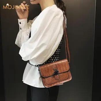 

European Fashion Simple Women's Designer Handbag Alligator Pattern Shoulder Handbags Women Leather Square Crossbody Bags