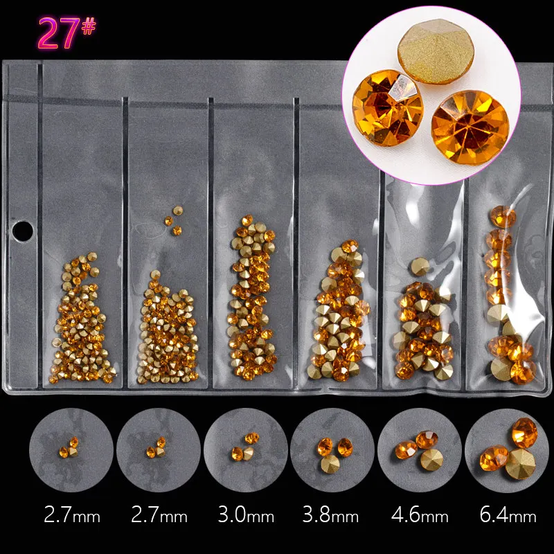 1 упаковка микс 5 размеров V-Bottom острые Блестящие Стразы для ногтей драгоценные камни акриловый кристаллический камень не горячей фиксации украшения ногтей набор шармов - Цвет: GZZ-27