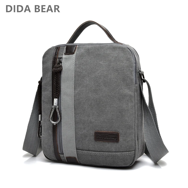 

New Men Crossbody Shoulder Bags Male Canvas Messenger Bags Boy Small Satchels for Travel Casual High quality Fashion Black Bag