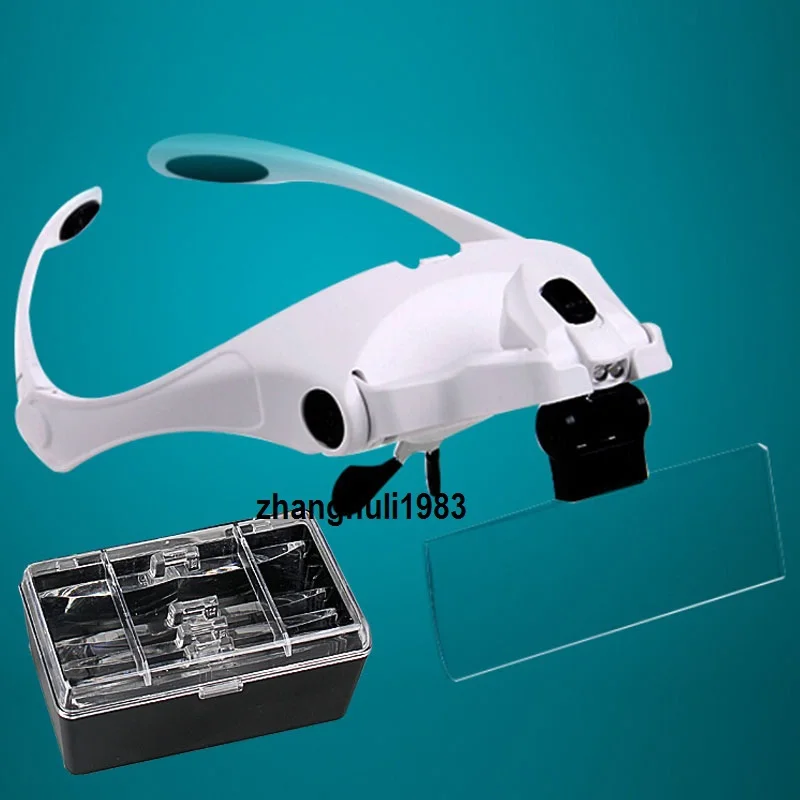 

1X 1.5X 2X 2.5X 3.5X Illuminated Magnifying Glass Magnifier with LED lamp f watch clock repair dental loupes Eyelash Extension