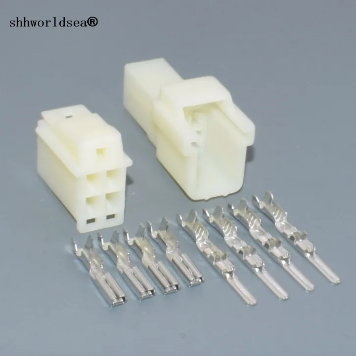 

shhworldsea 4pin 2.3mm 6090-1011 6090-1041 PA66 4 Pin Female Male Automotive Electric Wire Cable Connector plug