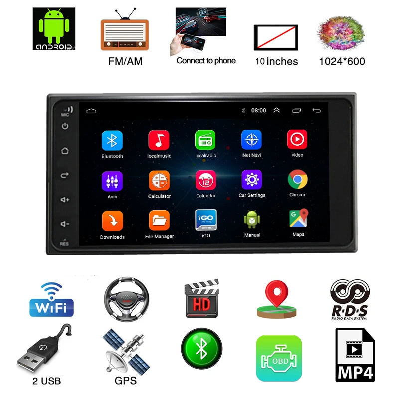 Android 8 1 автомобильный мультимедийный плеер dvd для toyota corolla с автомобильным радио и