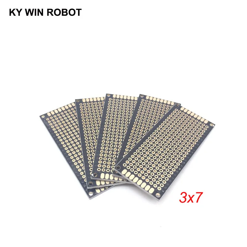 

5pcs 3x7cm 30x70 mm Black Double Side Prototype PCB Universal Printed Circuit Board Protoboard For Arduino