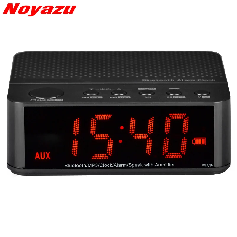 

Noyazu Multifunctional Bluetooth Speaker Mini Portable Wireless Speaker Amplifier FM Radio LED Alarm Clock For Mobile Phone