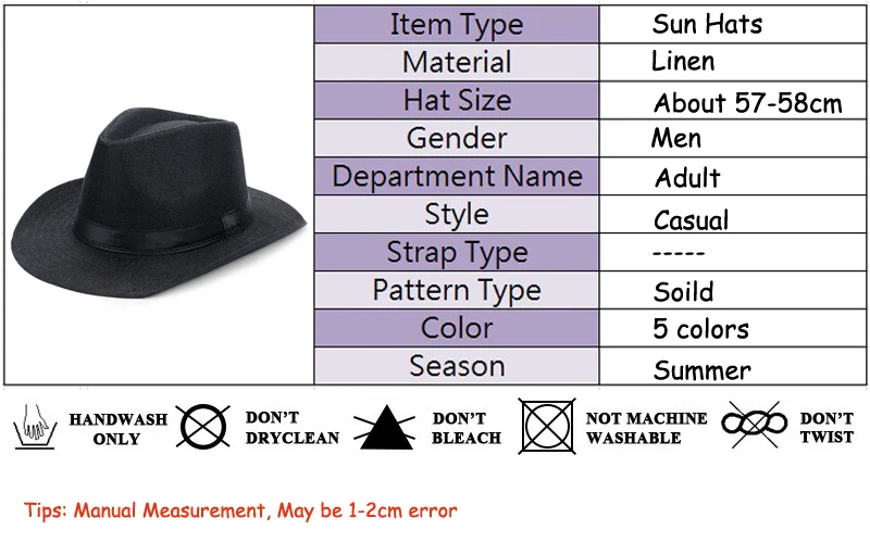 men panama summer hat
