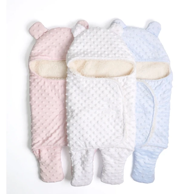 Fleece Baby Blanket Newborn Baby Swaddle Wrap Soft Winter Baby Bedding