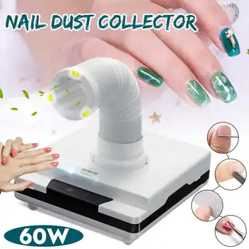 

New 60W LED Nail Suction Dust Collector 360 Rotation Power Strong Wind Nail Vacuum Cleaner Machine Nail Dust Collector Tool