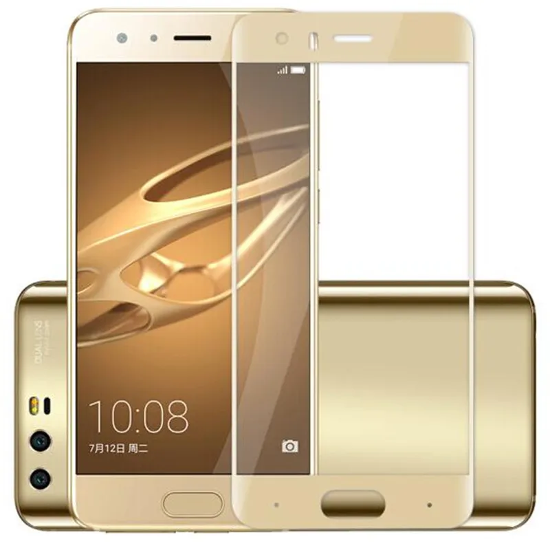 Полноэкранное цветное закаленное стекло защитная плёнка для Huawei Honor 9 Lite черный