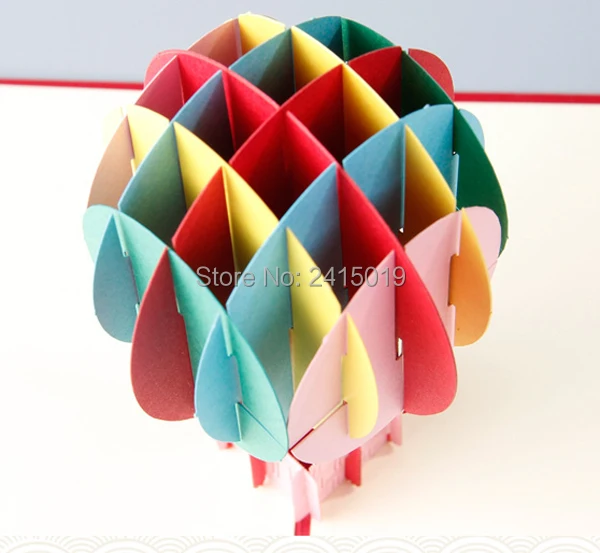  Free shipping 5pc/lot 13x15cm handmade exquisite 3D fold up greeting invitation card kids children  - 32727829392