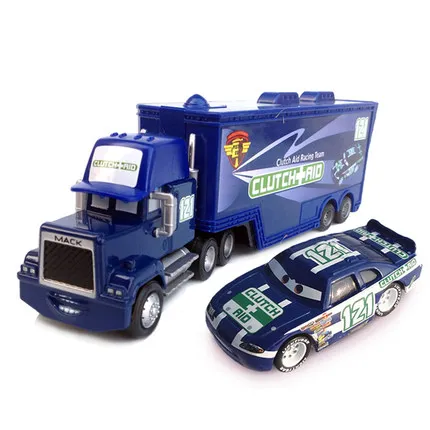 Disney Pixar Cars No.121 Mack Truck + маленький автомобильный клатч металлическая Игрушечная
