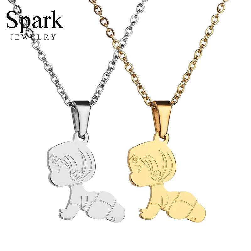 SPARK 2018 New Arrival Gold Color Cute Baby Boy Pendant