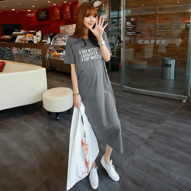 

Korean pregnancy clothes summer breastfeeding dress out of nursing clothing Soft Modal nursing dress plus size pregnant dress