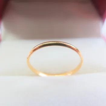 

999 24K Yellow Gold Ring Lucky Perfect SZ 6 Ring 1-1.5g