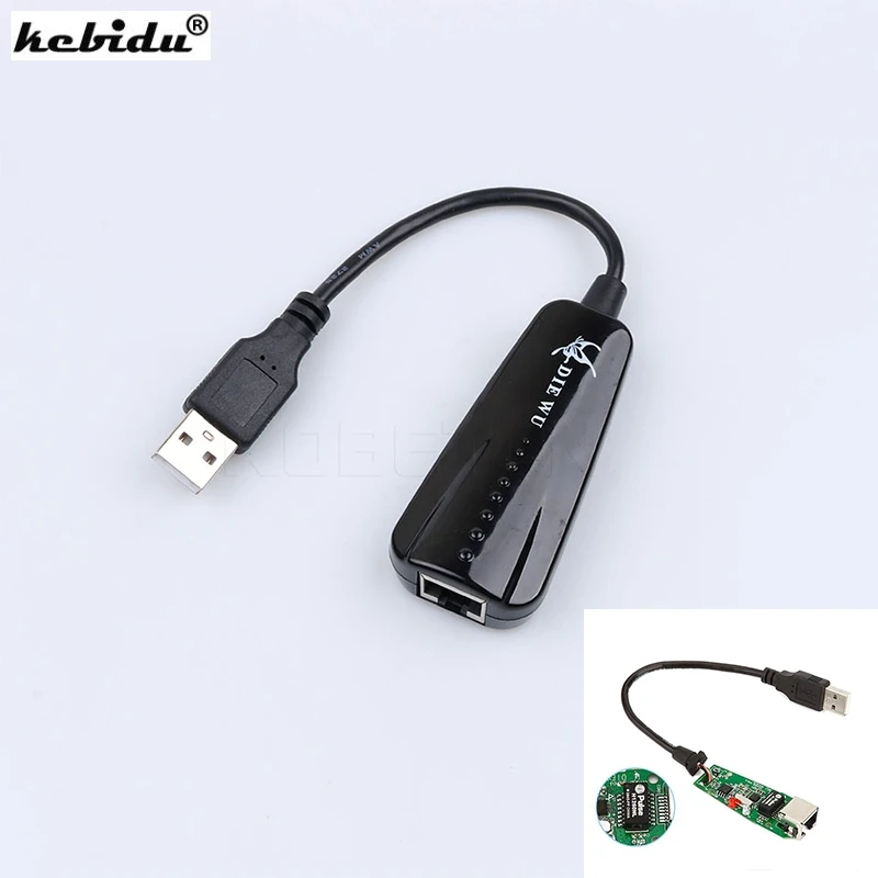 Kebidu новая Проводная сетевая карта USB к RJ45 Lan концентратор 2 0 10/100 Мбит/с Ethernet