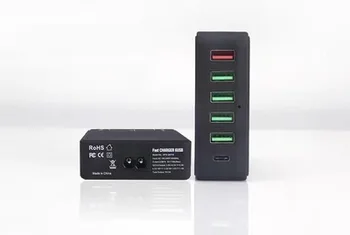 

Six USB Chargers QC3.0-A+-C5 v3a Fast Charger 40 W Smart Charger